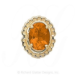GS384 CIT - 14 Karat Gold Citrine Slide 